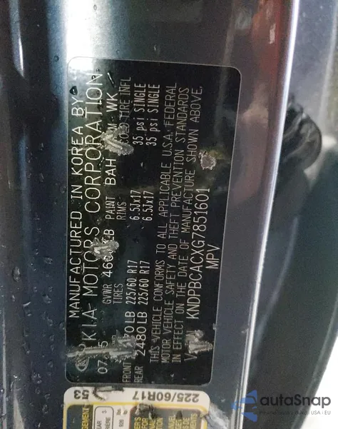 2016 Kia Sportage Lx from USA, damaged, VIN KNDPBCACXG7851601